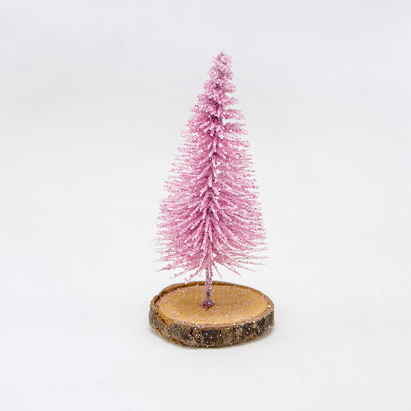 Arvore de Natal 7cm Rosa ( 4 Un.)
