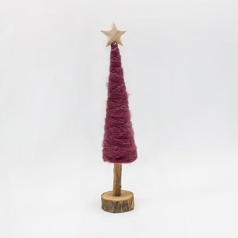 Arvore de Natal Lã 31cm Bordeaux