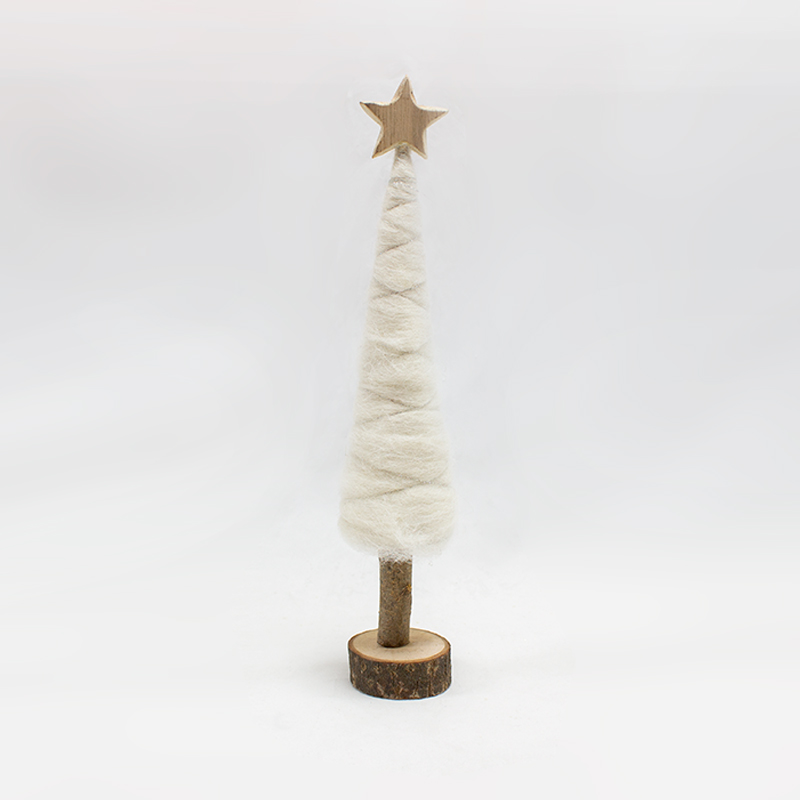 Arvore de Natal Lã 31cm Branca