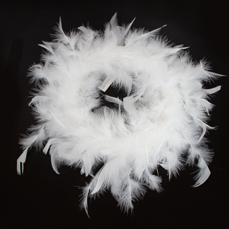 Coroa de Penas 25cm ( Un.) Branca