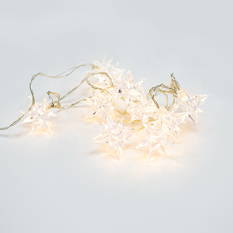 Luzes de Natal Estrelas 10 LED Branco