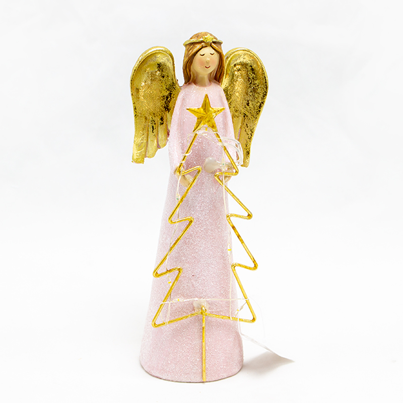 Anjo C/Arvore de Natal LED 7.5 x19cm