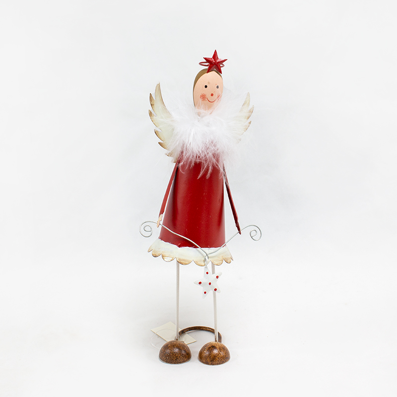 Anjo Vermelho C/Penas 24 x 6.5cm