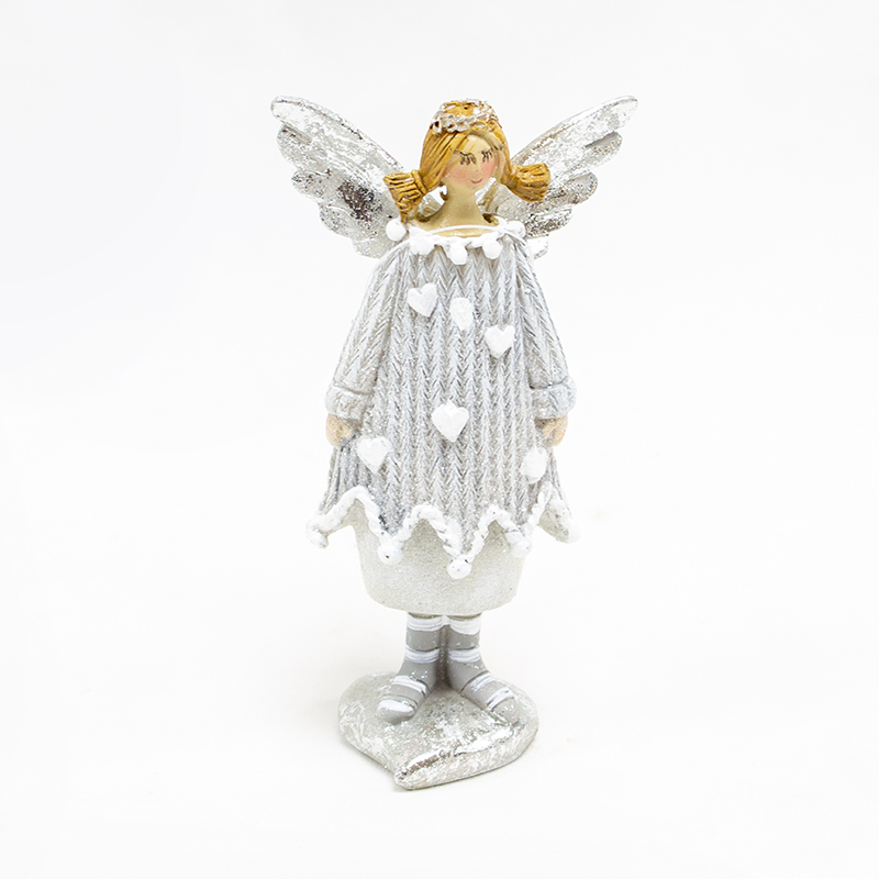 Anjo C/Coracões Brancos 6 x 11.5cm