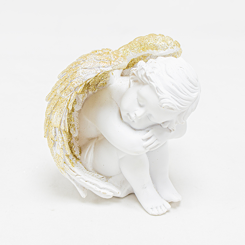 Anjo C/ Glitter Dourado 12.5x13cm (Un)