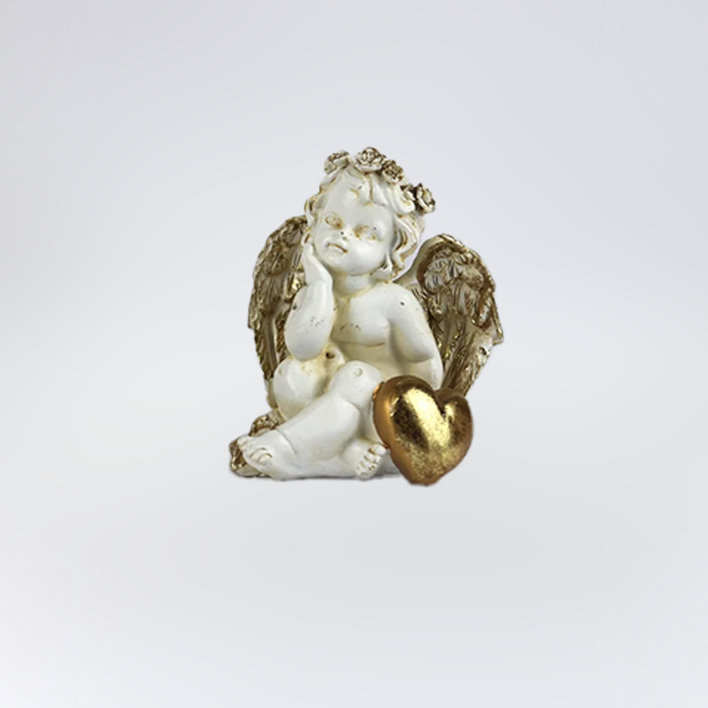 Anjo Sent. Branco+Ouro 11.5cm (Un) A