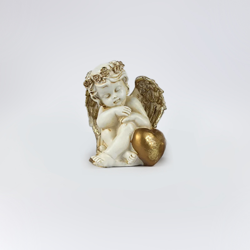 Anjo Sent. Branco+Ouro 11.5cm (Un) C