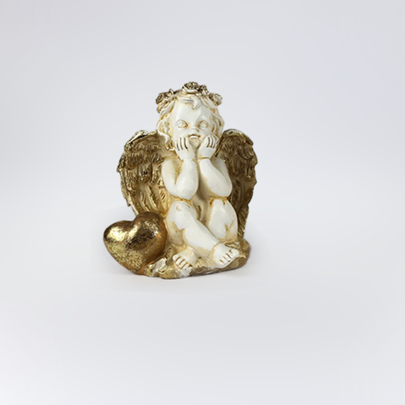 Anjo Sent. Branco+Ouro 11.5cm (Un) D