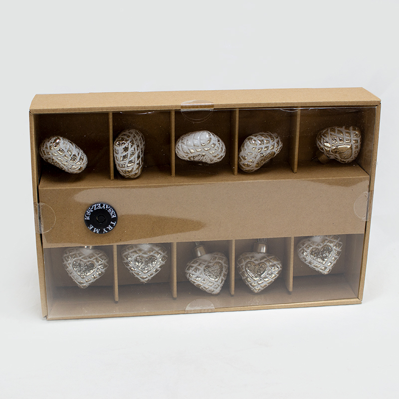 Luzes de Natal - Corações Brancos 5cm ( 10 Un.)