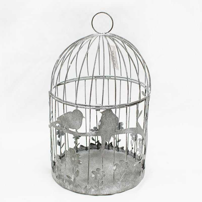 Gaiola Metálica C/Passaros 27.5 x 16cm