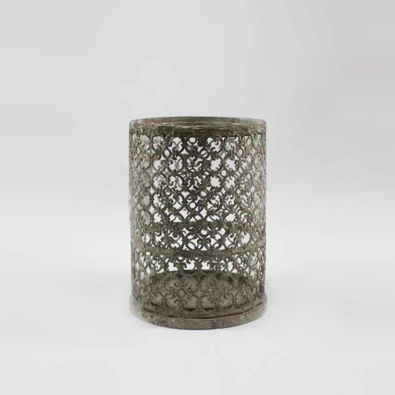 Lanterna Metal Cinza 22cm