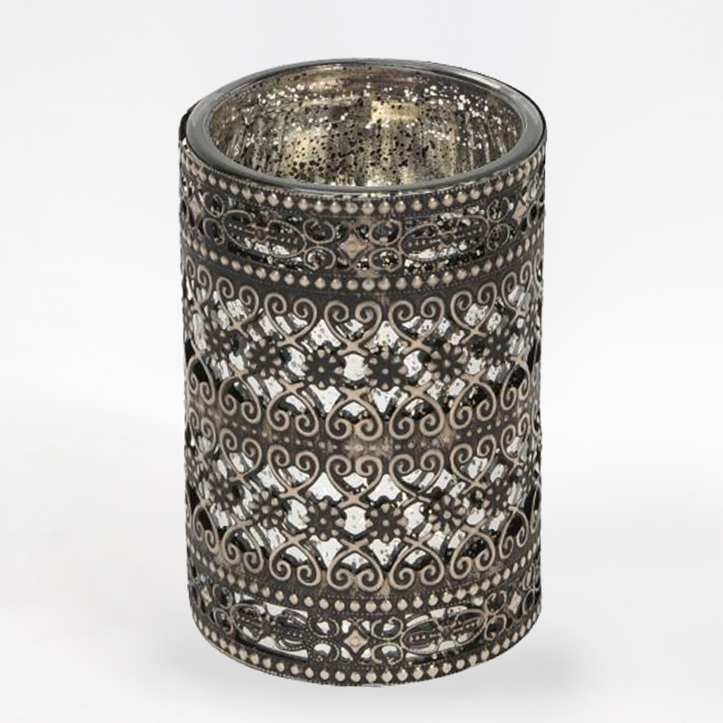 Lanterna Metal Prata 12cm