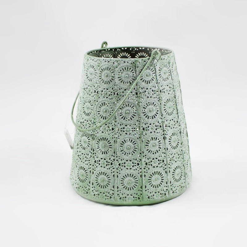 Lanternas Metal Rendilhada 18cm Verde