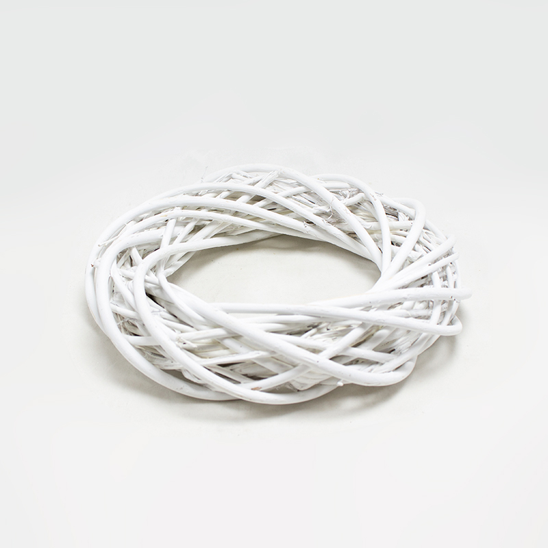 Coroa de Madeira 25cm Branco