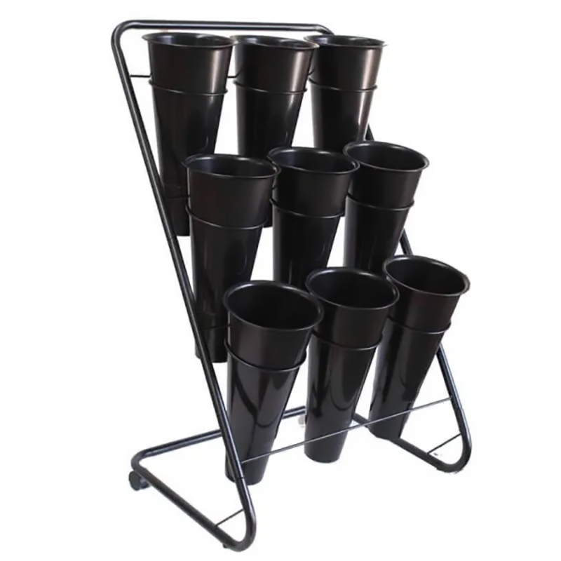 Expositor preto 9 floreiras