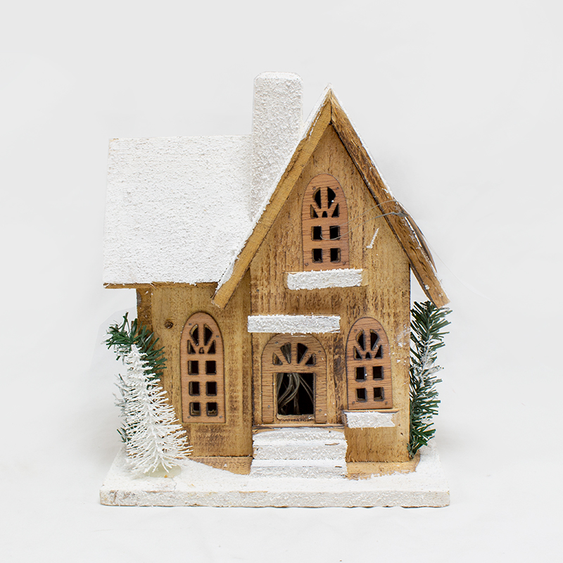 Casa Madeira de Natal 28cm (A)