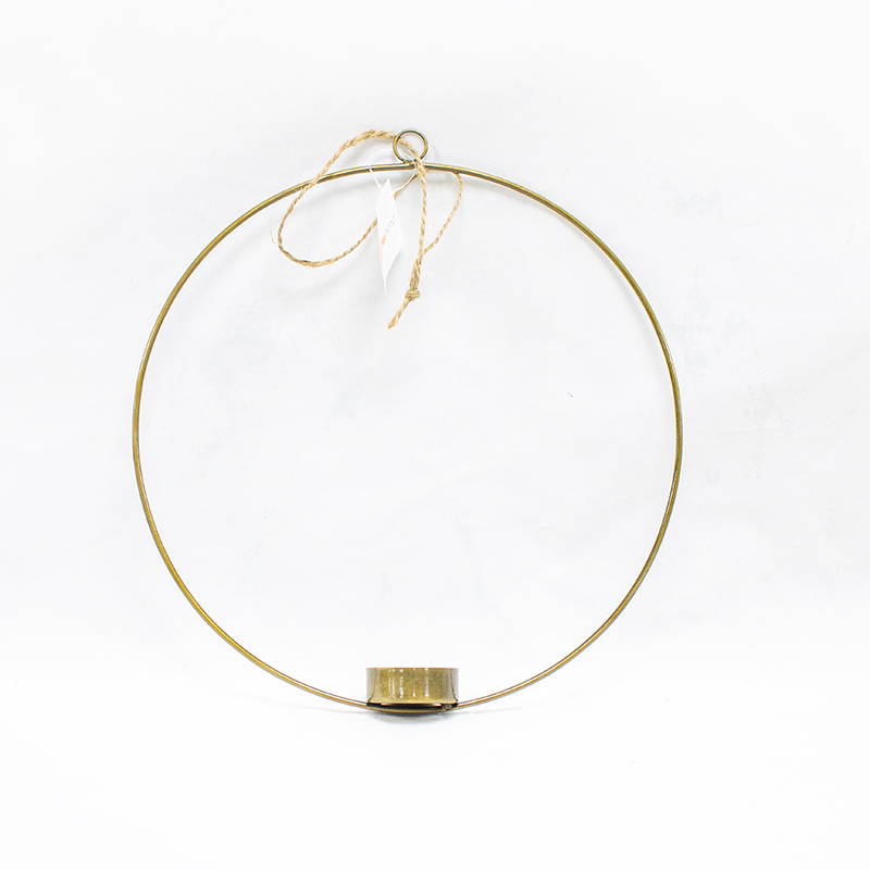 Suporte Red. Castiçal de Metal -20 x 20 x 4 cm