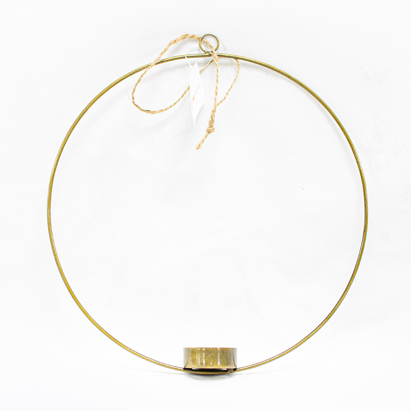 Suporte Red. Castiçal de Metal - 25 x 25 x 4cm