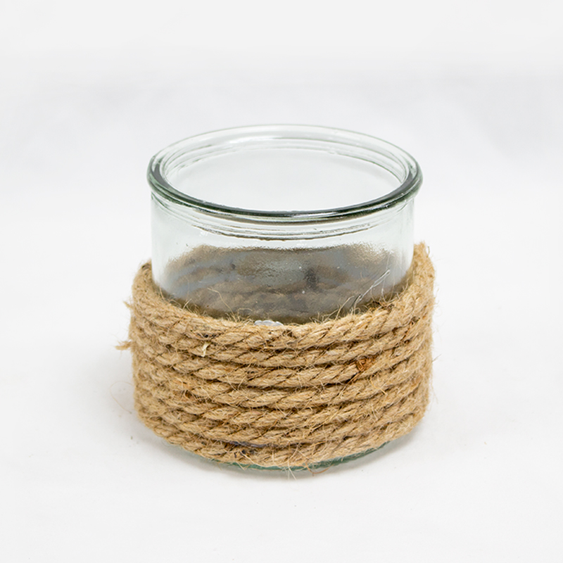 Vaso Mini com Cordel Jute 10 x 10cm Natural