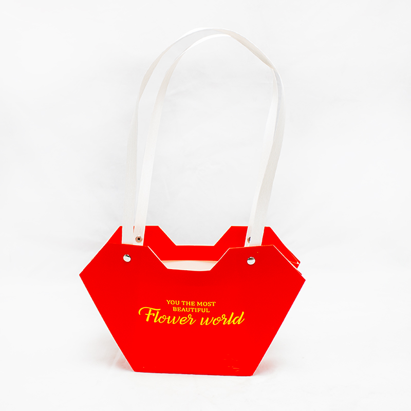 Mala Papel  Flower World 23x15cm - Vermelho