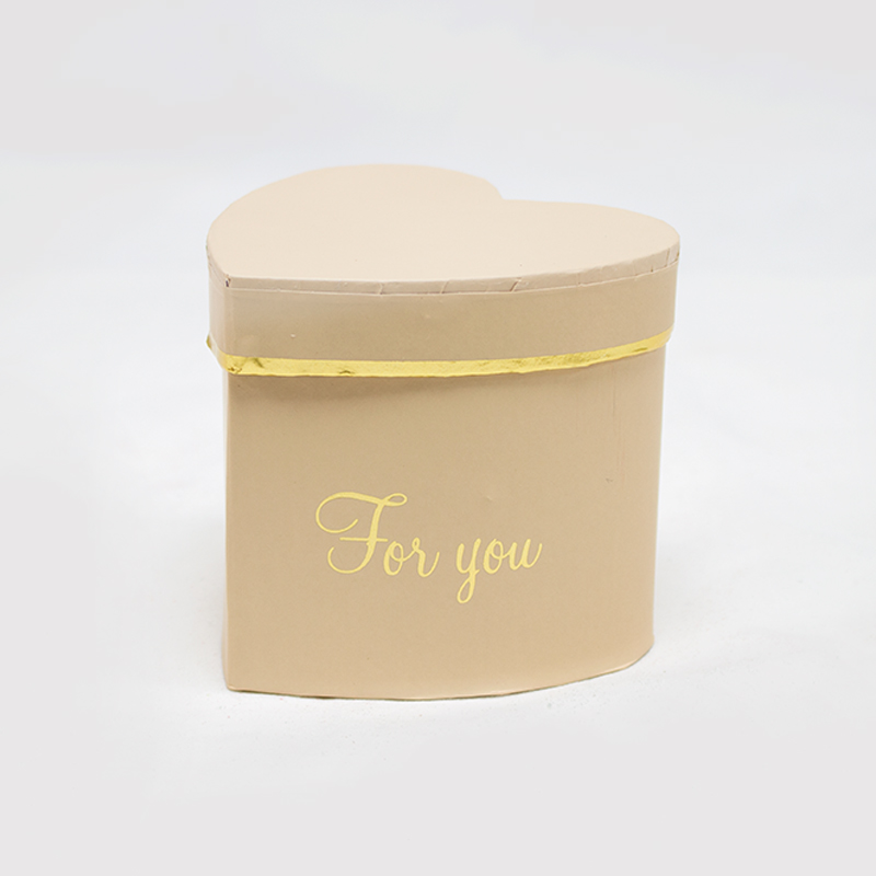 Flower Box Coração mini 9cm Creme