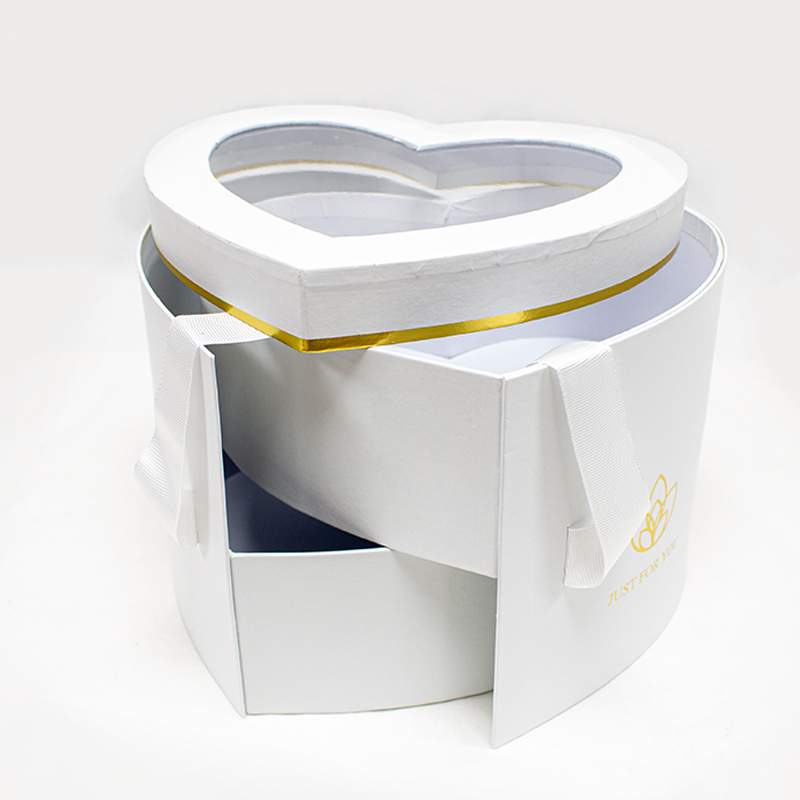 Flower Box Coração de Abrir 23cm Branca