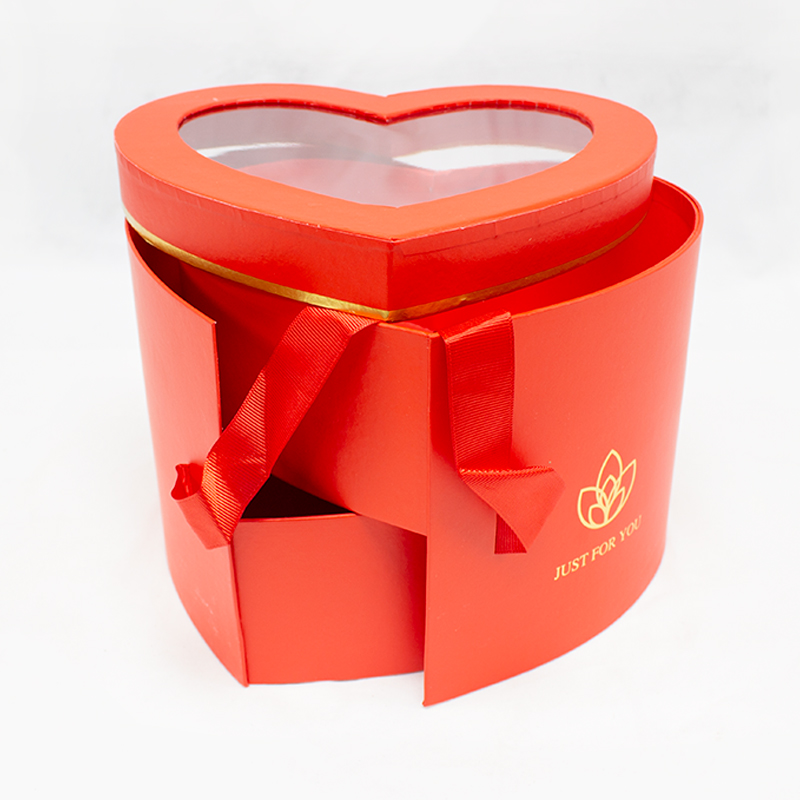 Flower Box Coração de Abrir 23cm Vermelha