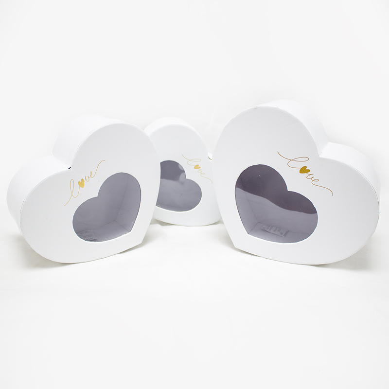 Flower Box Coração (LOVE) 24X19X11cm  Branca (3un)