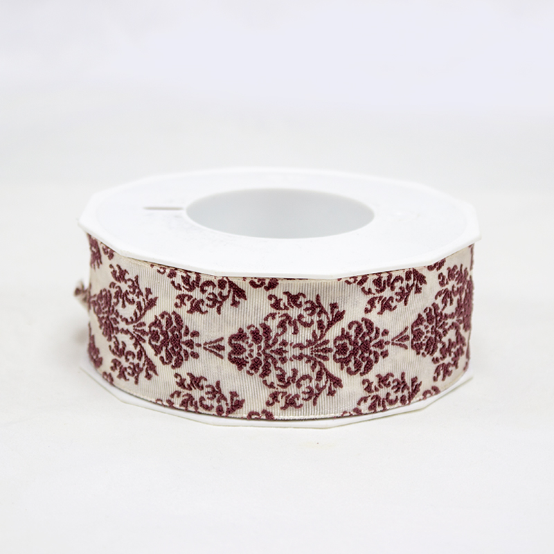 Fita Brixen 4cmx20mt Creme e Rosa Velho