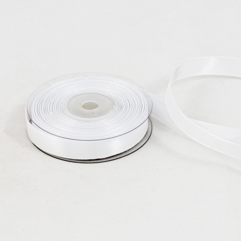 Fita Cetim 1cm x 22Yds Branco