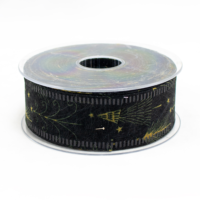 Fita Decofibra Arvore de Natal 40mm x 25mt - Preto