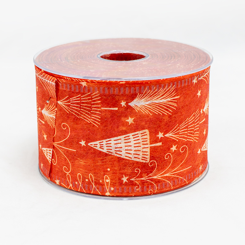 Fita Decofibra Arvore de Natal 70mm x 25mt - Vermelho