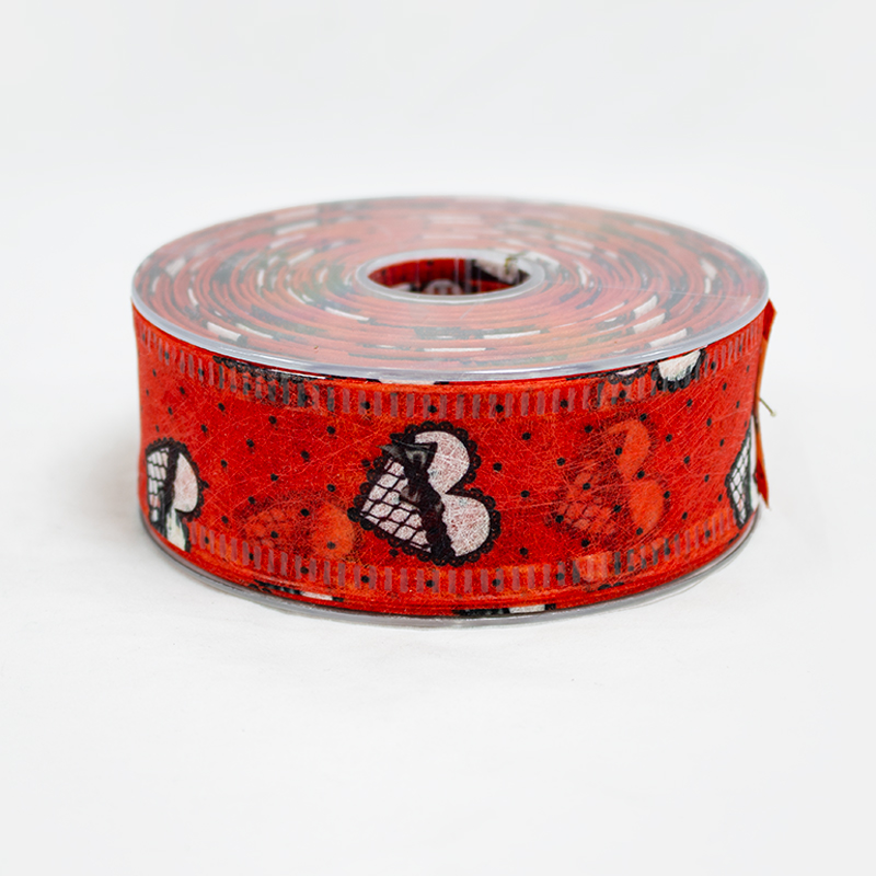 Fita Decofibra Corações Renda 40mm x 25mt - Vermelho