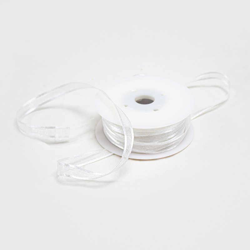 Fita Organza Romântica 10 x25mt Branca