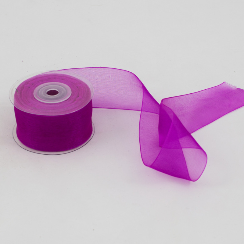 Fita Organza 40mm x 25yds Fuchsia
