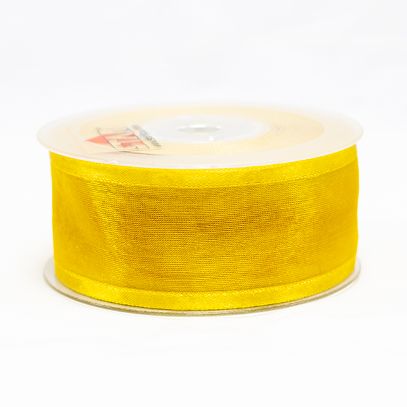 Fita Organza Romântica 40 x25mt Amarelo Trd