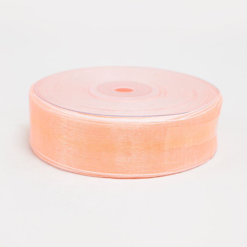 Fita Organza 25mm x 45yds Salmão