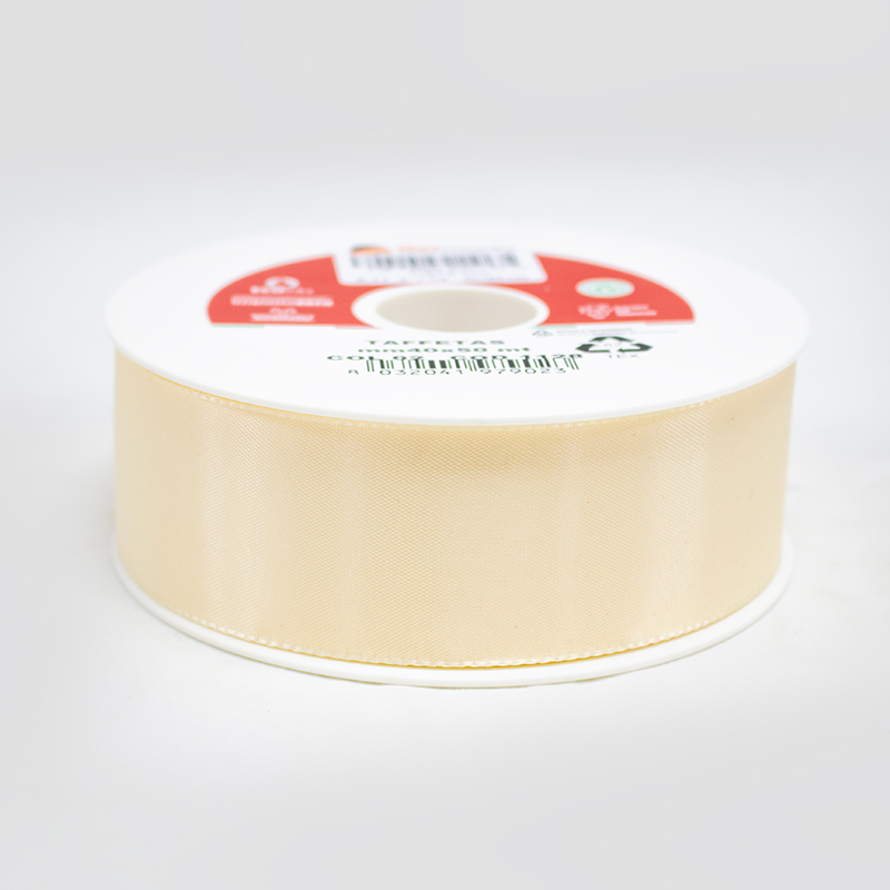 Fita Taffeta 4cm x 50 mt Creme (Un)