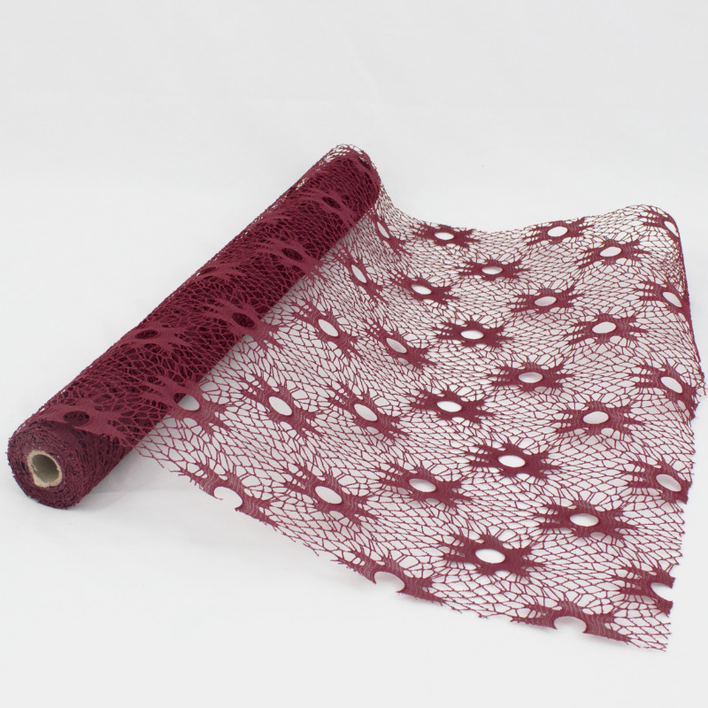 Rolo Sunflower mesh 5yds Bordeaux