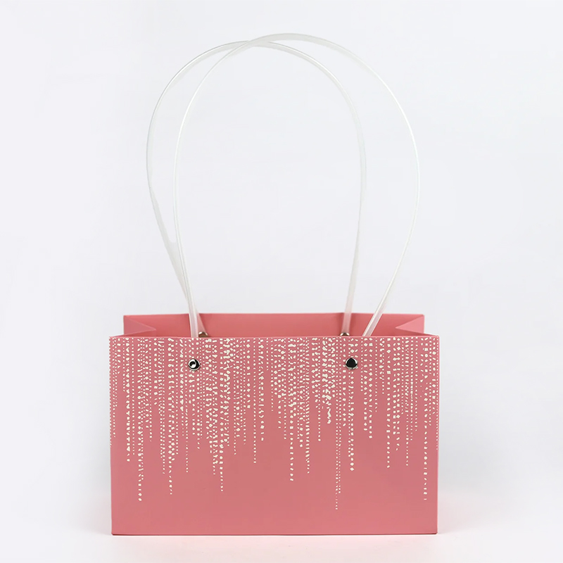 Saco Papel Rosa 22x10x13cm ( Un )