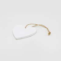 Coração Mad. Branco 10x10cm (Un)