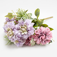 Bouquet de Dalia (X9) 42cm Lilas (Un)