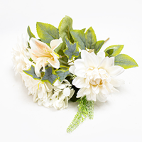 Bouquet de Dalia (X7) 31cm Branco (Un)