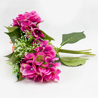 Bouquet de rosas com Hortensias - Salmão 32 cm