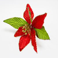 Poinsetia Vermelho/Verde 20cm  (Un)