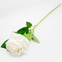 Rosa Art. Aveludada 61cm Branca (Un)