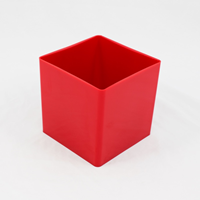 Acrilico Cubo 15 x 15cm Vermelho