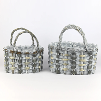 Base Mad. Oval C/Asa 26x17x25cm B/C (2 Un)