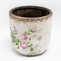 Vaso Cerâmica de Flores 14 x 14cm