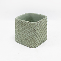 Base Cerâmica Verde C/Relevo 11.5x11.5x10cm